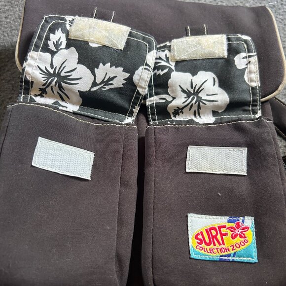 No Boundaries Vintage Y2k Backpack Black Surf Hawaii Tropical Bag Grunge Goth - Picture 14 of 15